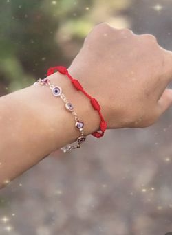 Pulseras De Protección. Ojo Turco Y 7 Nudos.