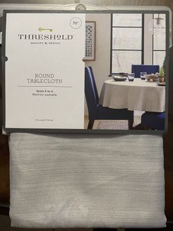 Tablecloth Round Brand New Silver 