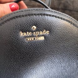 Kate Spade Black Leather Backpack 