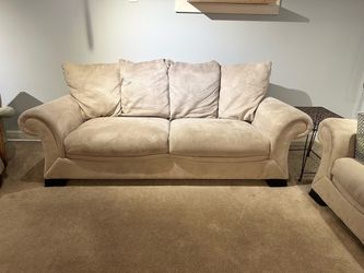 Microfiber couch and loveseat