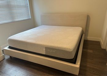 King size Casper mattress and foundation and Living Spaces bed frame