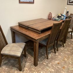Dining Table And Chairs And Inserts