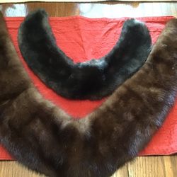 Two Vintage Fur Collars