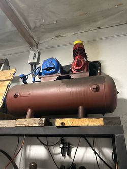 Industrial Air Compressor with Horizontal Tank