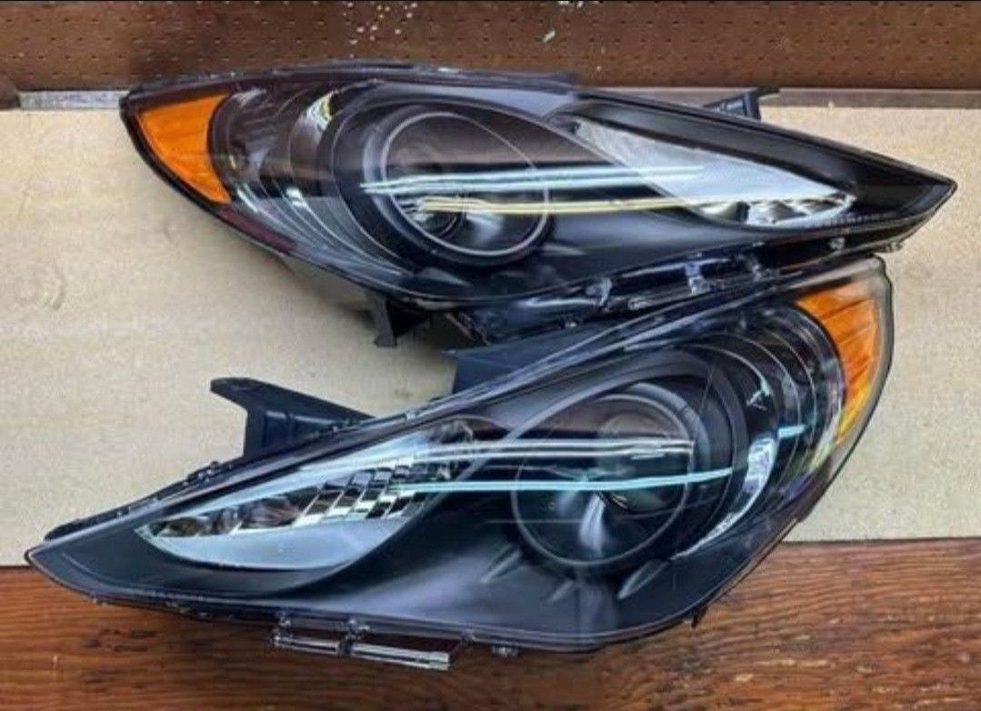 11-14 Hyundai Sonata Projector Headlights Luces Focos Micas Faros Faroles Headlamps 