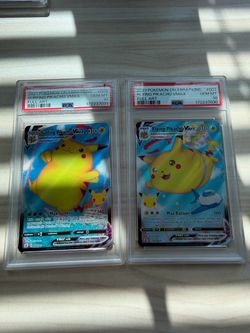 Pokémon celebration flying/surfing Pikachu sequential psa 10
