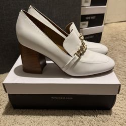 Nine West White Karter Heels Size 9 Only Wore Once 