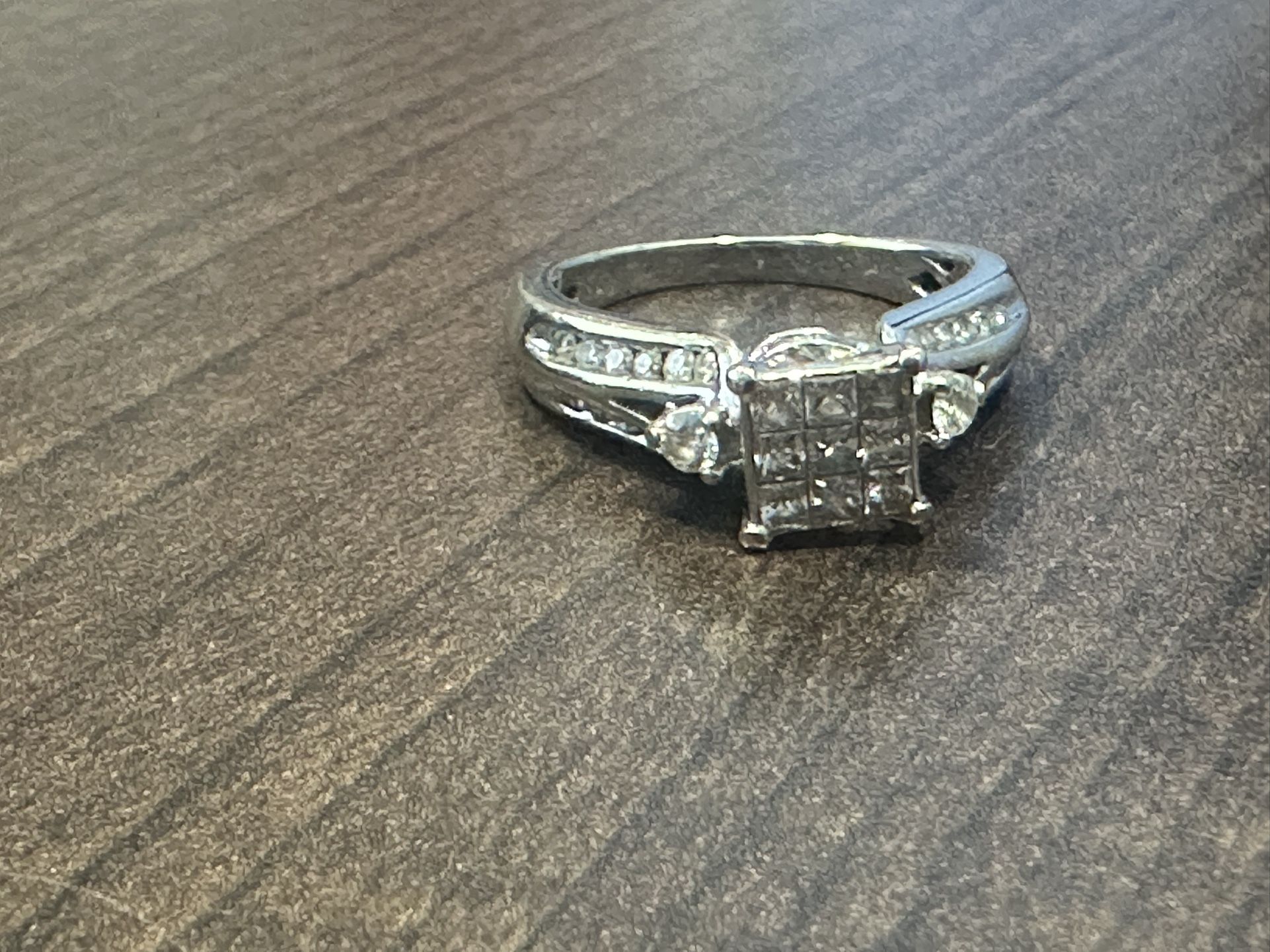 14k White Gold Engagement Ring