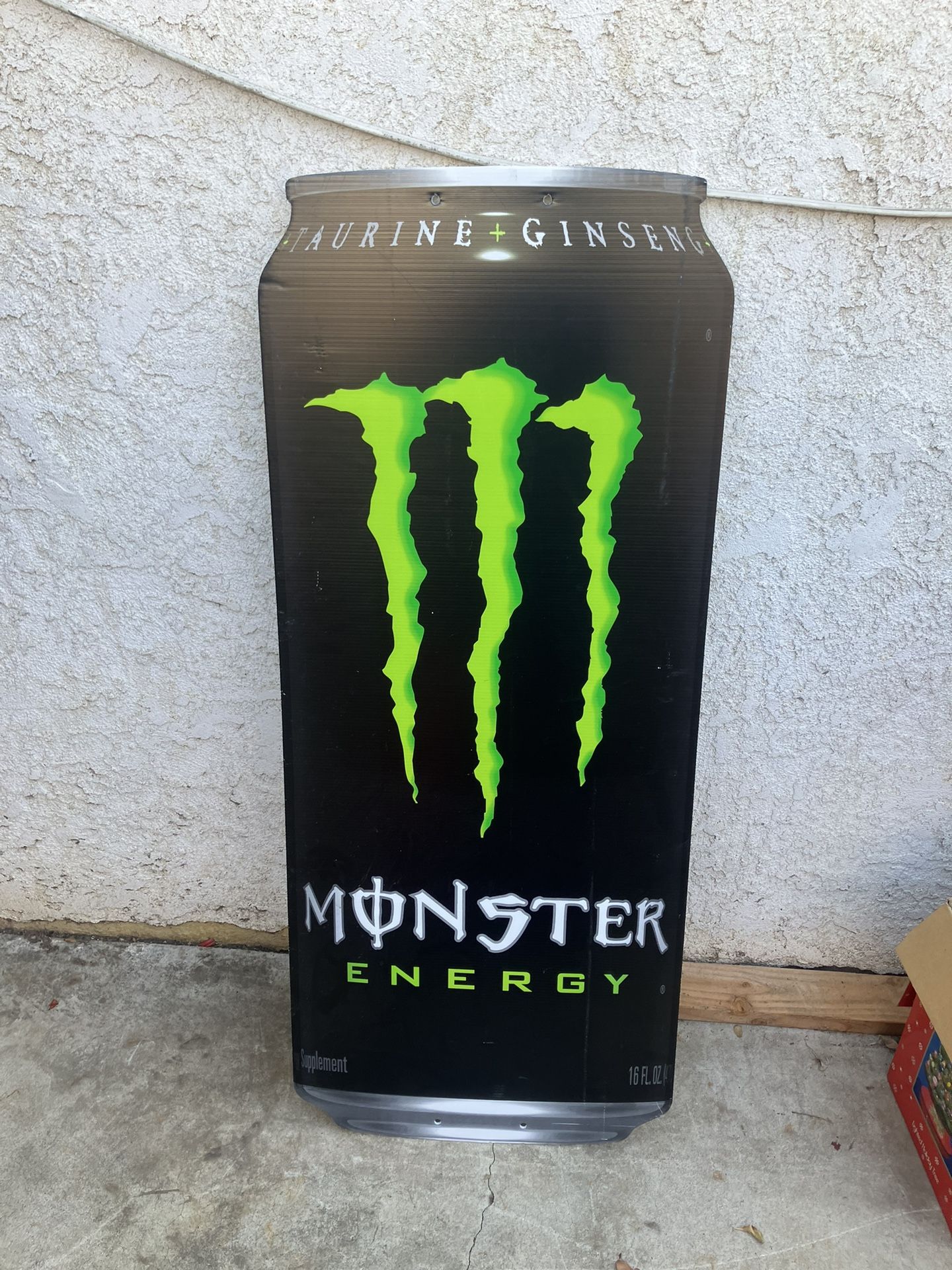 Monster Energy Drink cardboard Sign