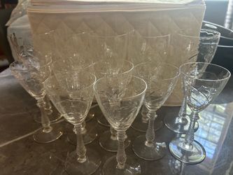 Crystal wine glass