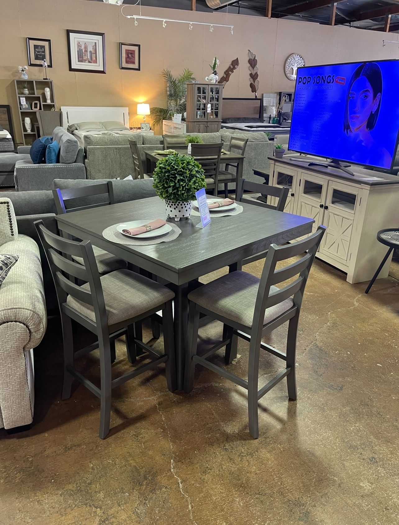 Dining set table with 4 chairs