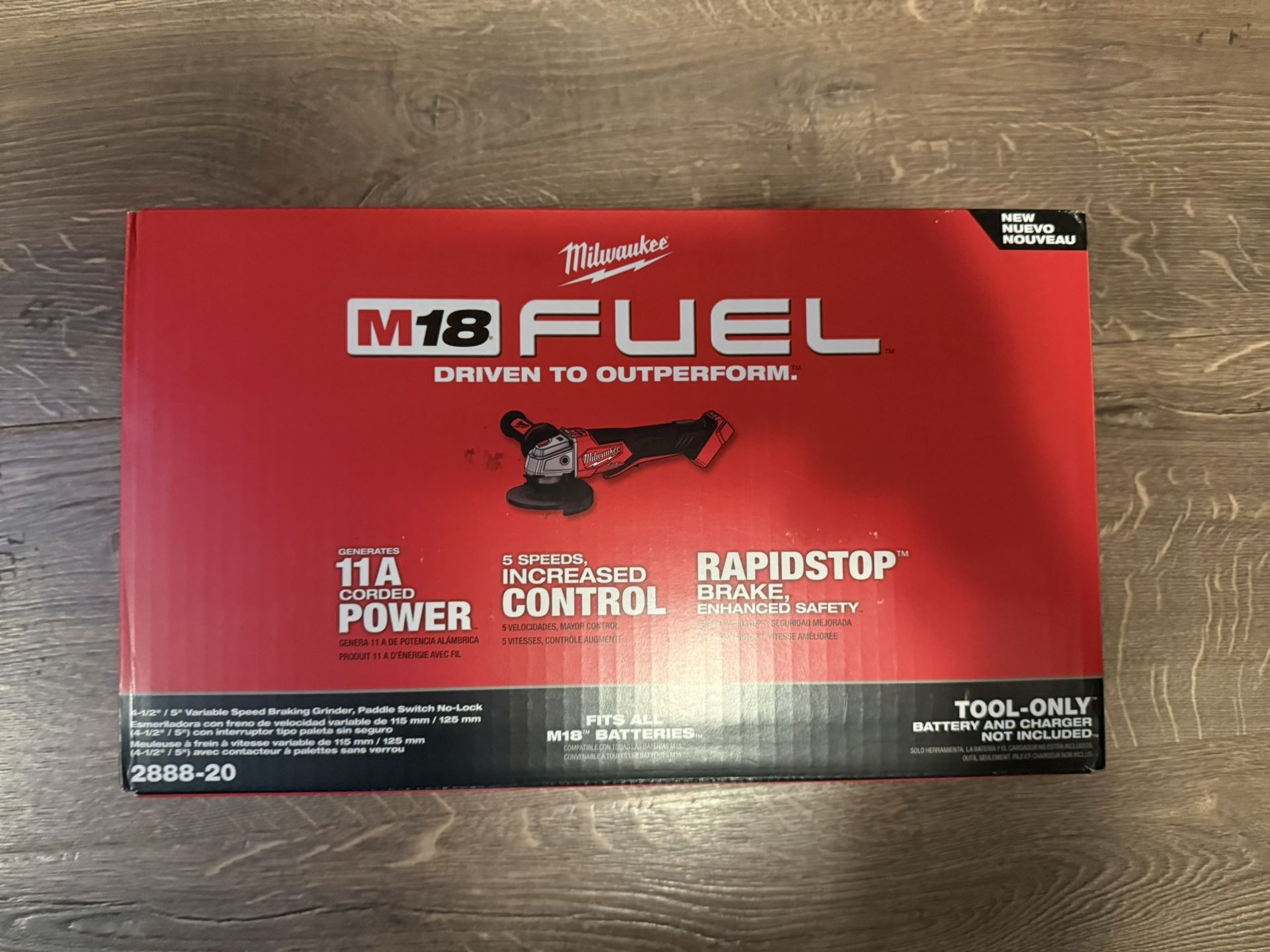 M18 FUEL 18V Lithium-Ion Brushless Cordless 4-1/2 in./5 in. Grinder with Variable Speed & Paddle Switch (Tool-Only)