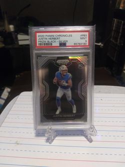 2020 Prizm Black Justin Herbert Silver Psa 9
