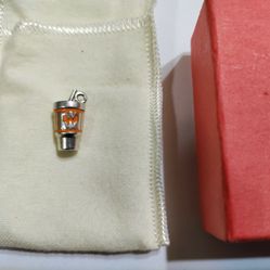 NEW Whataburger Cup JAMES AVERY Sterling Silver Orange Charm