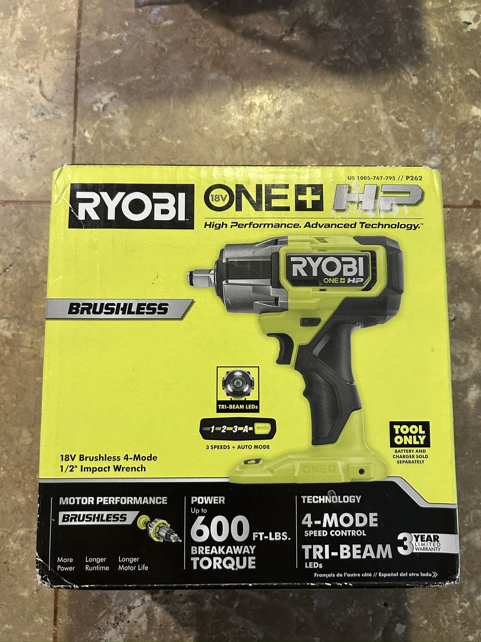Ryobi Impact Wrench 1/2 