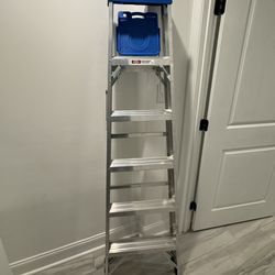 6ft Aluminum Ladder (Silver)