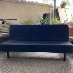 Black Modern Futon Sleeper Sofa