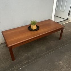 Nice Mid-Century Solid Wood Danish Teak Coffee Table 