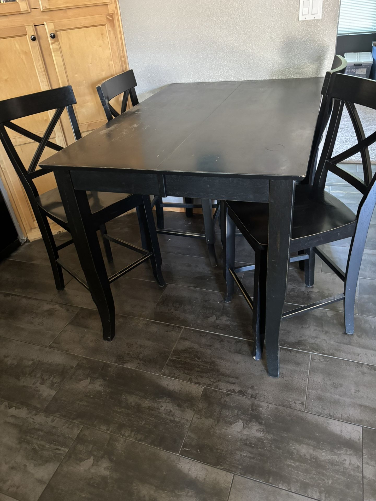 pub table and chairs