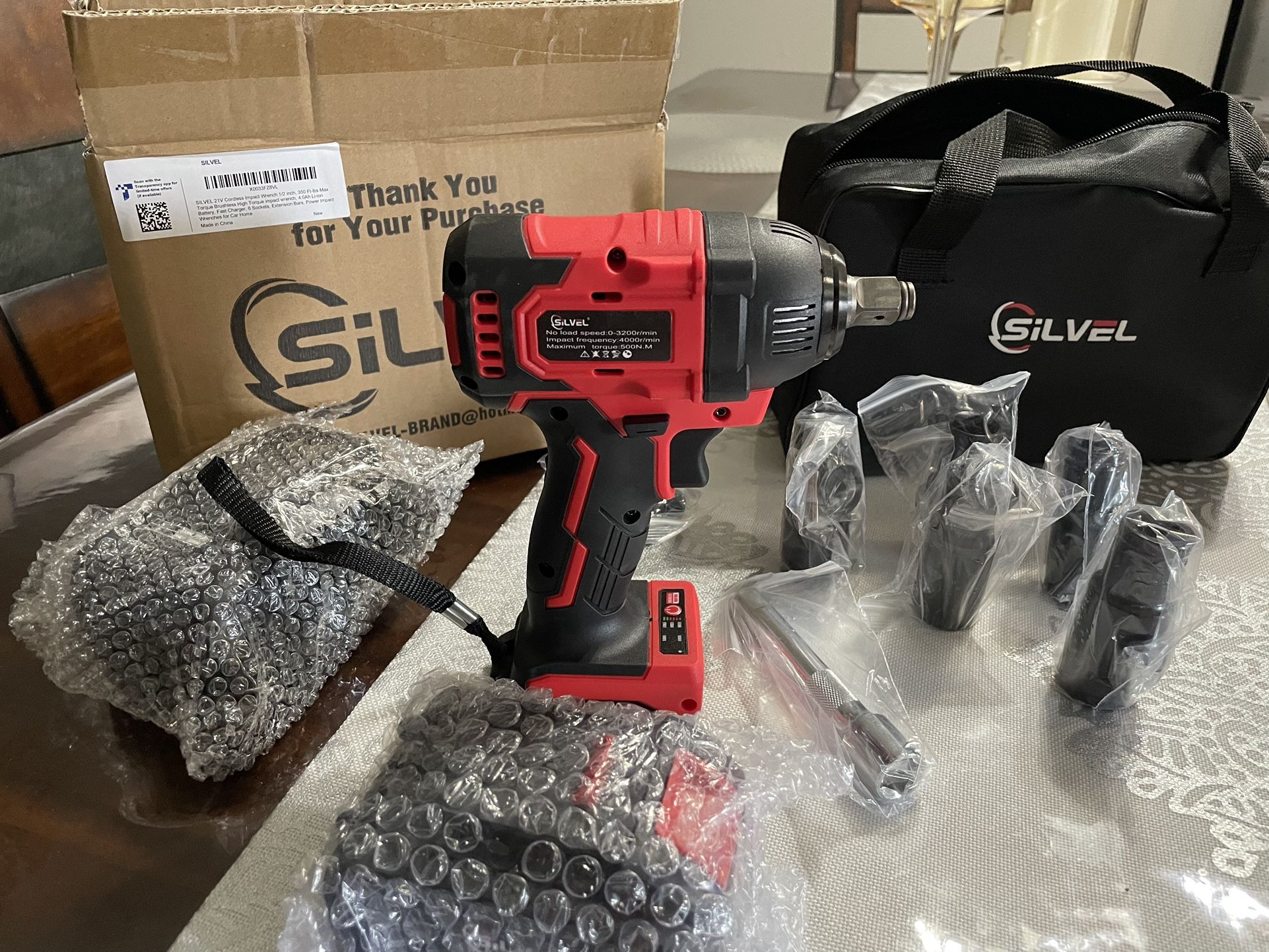 SILVEL 21V Cordiess impact Wrench 1/2 inch