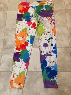 Womens Splash Paint Spandex leggings size XL