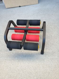 Foam Roller Set with Storage Rack