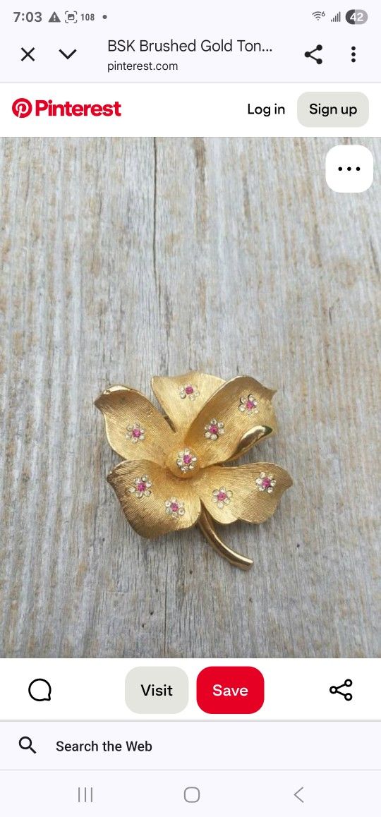 Antique Water Lily Broch 