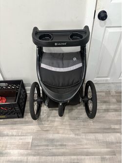 Baby Trend Expedition Plus Jogger with LED Safety Light - Madrid Black: Metal Frame, Rubber Tires, 5