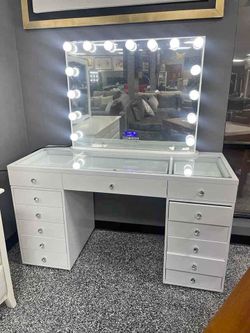Glam vanity set same day delivery no money down no credit need 0% interest