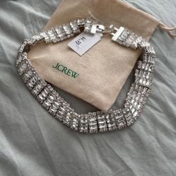 J crew Rhinestone Choker Comes With Pouch