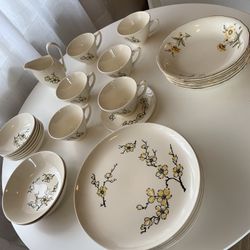 Vintage  - Marcrest and Canonsburg - USA Made - Plates Cups Dishes Saucers Bowls