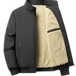 Men's Fleece Bomber Jacket - Brand New