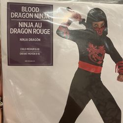 Kids Blood Dragon Ninja Costume Size Medium 