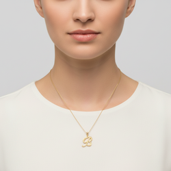 10K Yellow Gold Letter "B" Pendant
