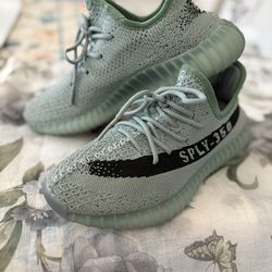 Green Adidas Yeezy SPLY-350 Size 7.5