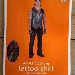Adult Biker Tattoo Shirt Costume one size fits most Just $3 