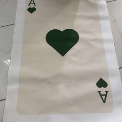 Ace of Hearts Playing Card Vinyl Poster 24x18