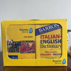 Rosetta Stone Italian Levels 1-5 + Barron's Dictionary & Grammar - Open Box, Software Sealed