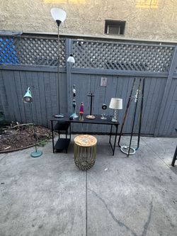 7 Different Lights Hand Painted All Brass And Table