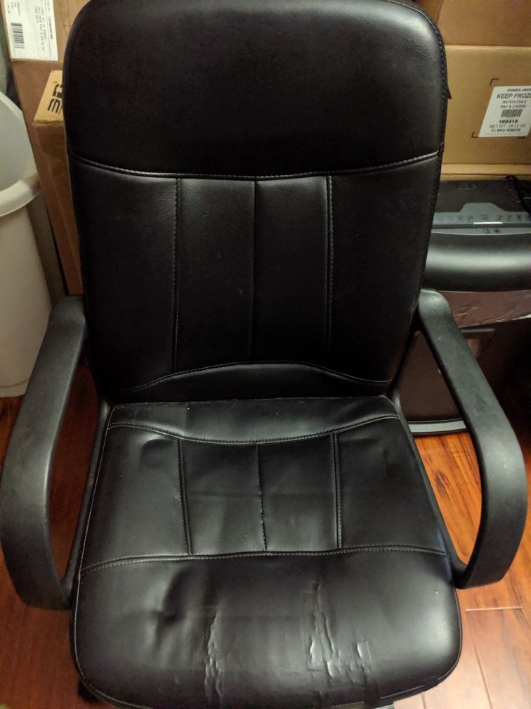Used Office Computer Chair Black Leather