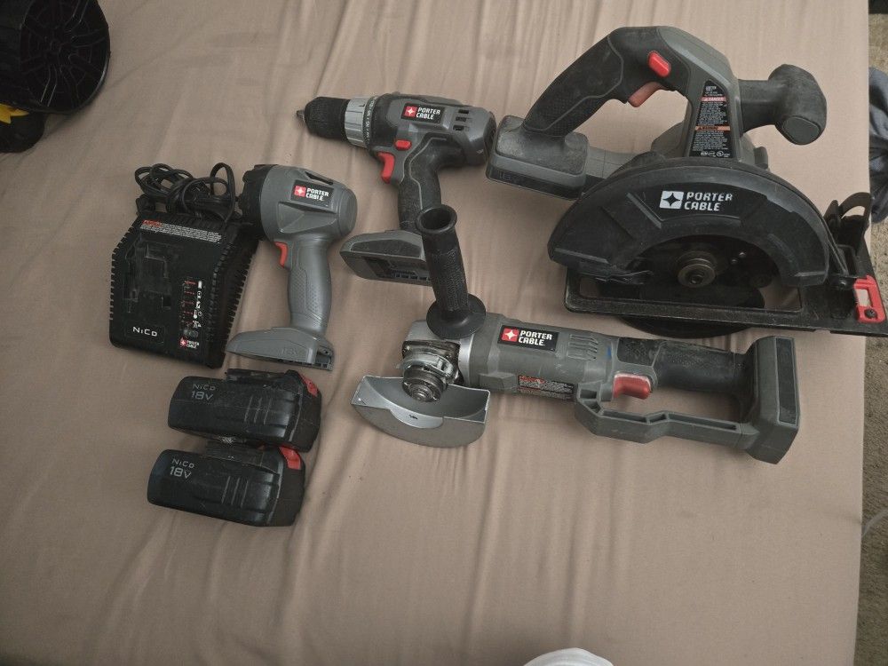 18v Porter Cable 4 Piece Tool Set