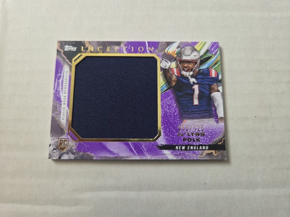 Ja'lynn Polk 2024 Topps Inception Rookie Jumbo Relic 56/125 New England Patriots
