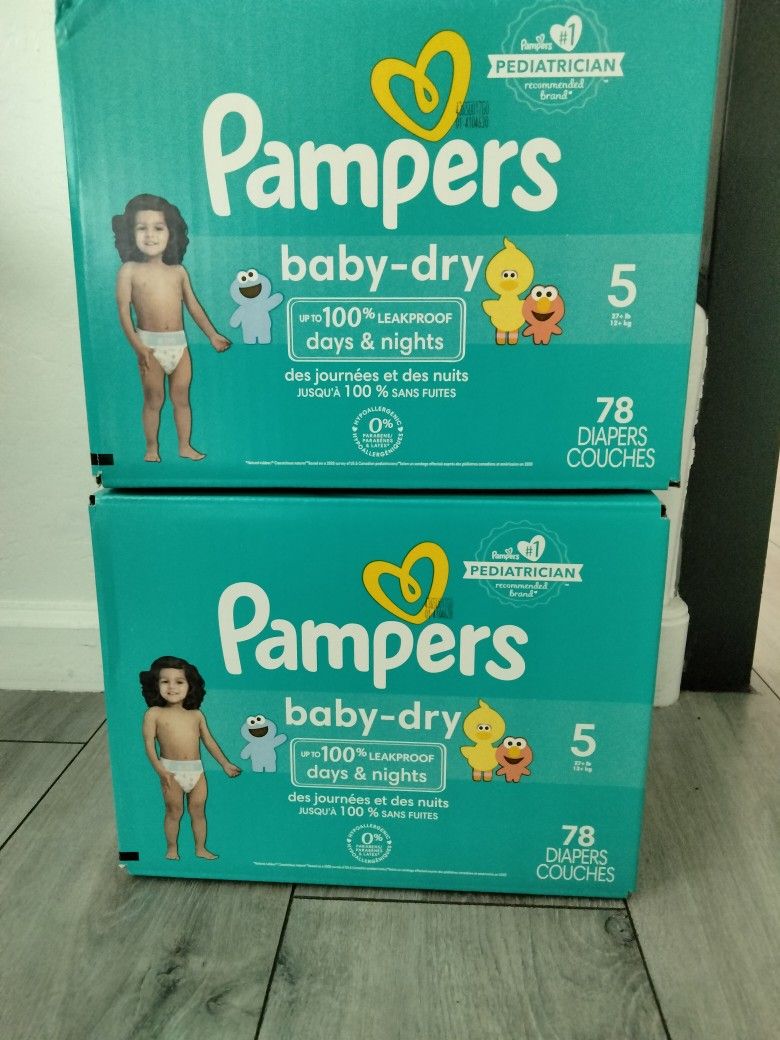 Pampers Diapers - Baby Dry - Size 5, 78 Count, Absorbent Disposable Infant Diaper