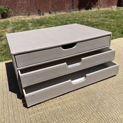 Three Drawer Compartment Container Storage Box Drawers