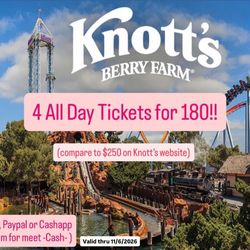 Knott’s Berry Farm All Day Tickets