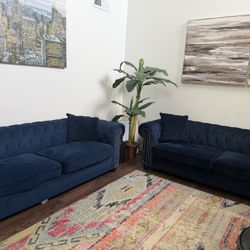 Blue Sofa Set