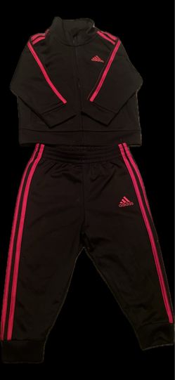 Adidas Black Jacket with Red Accents Size 12 Months