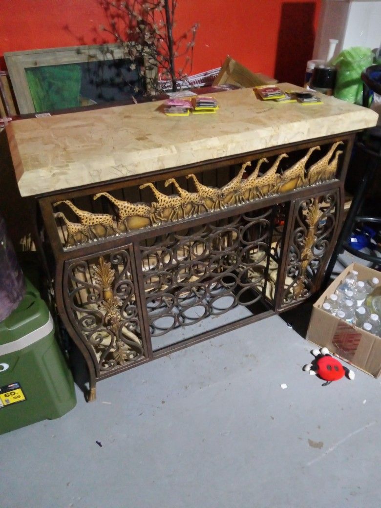 Antique Marble High Table