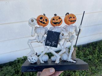 Halloween Skeleton Pumpkin Heads