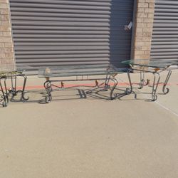 Glass Coffee Table Set 